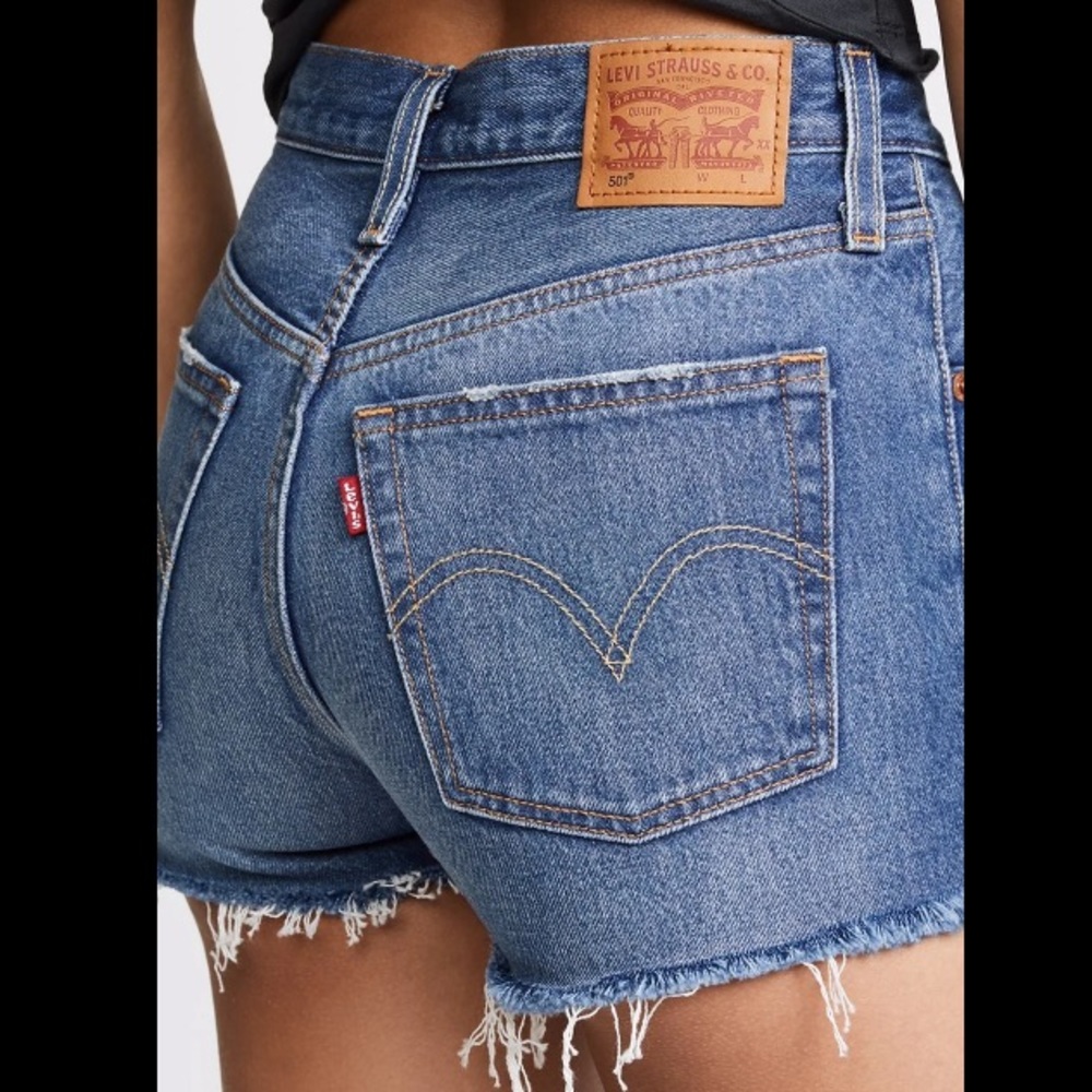 “SOLD” Levi 501 High Waist Cut OffJean Shorts